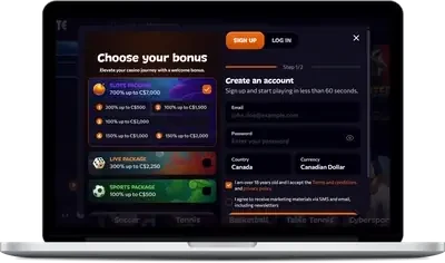 Choix du bonus à l'inscription Aphrodite