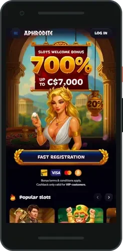 Bonus 700 % Aphrodite sur smartphone