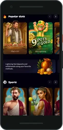 Casino en direct Aphrodite sur mobile